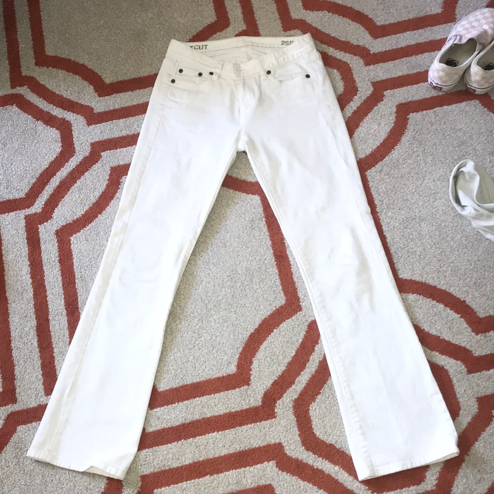 White Bootcut Skinny Jeans